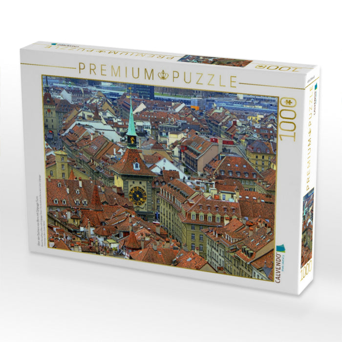 Über den Dächern von Bern mit Zytgogge Turm - CALVENDO Foto-Puzzle'