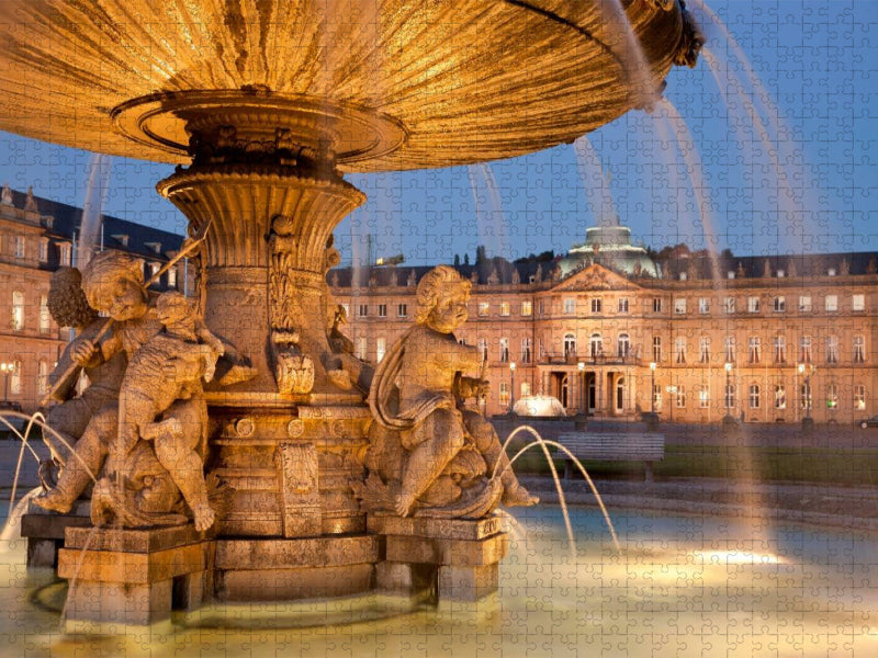Schloßplatz in Stuttgart - CALVENDO Foto-Puzzle'