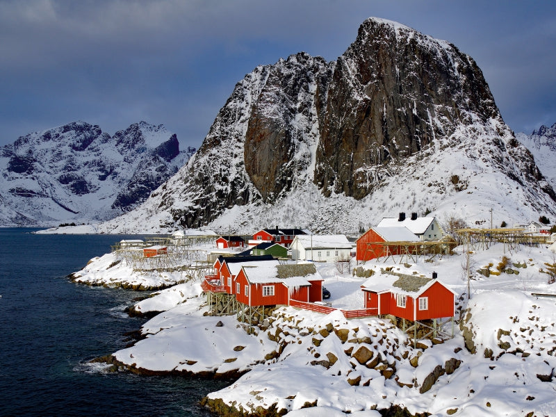 Rorbuer in Hamnoy 1000 Teile Puzzle quer - CALVENDO Foto-Puzzle'