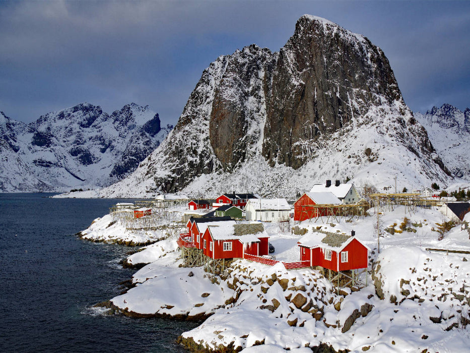 Rorbuer in Hamnoy - CALVENDO Foto-Puzzle'
