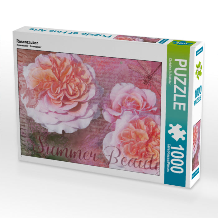 Rosenzauber 1000 Teile Puzzle quer - CALVENDO Foto-Puzzle'