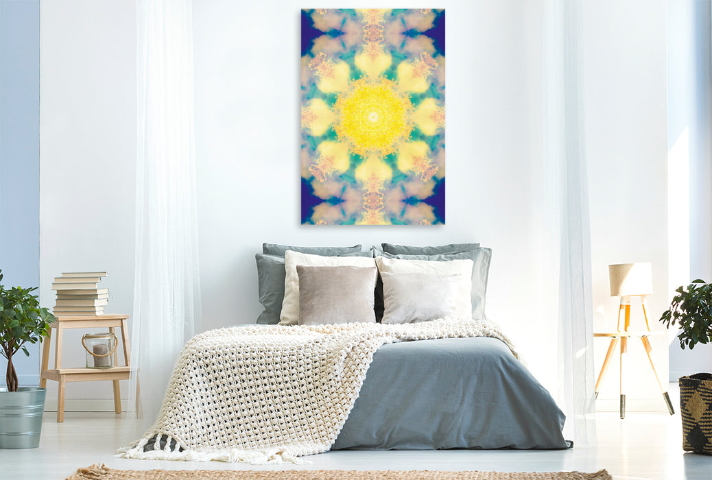 Premium Textil-Leinwand Premium Textil-Leinwand 80 cm x 120 cm  hoch Große Zentrale Sonne