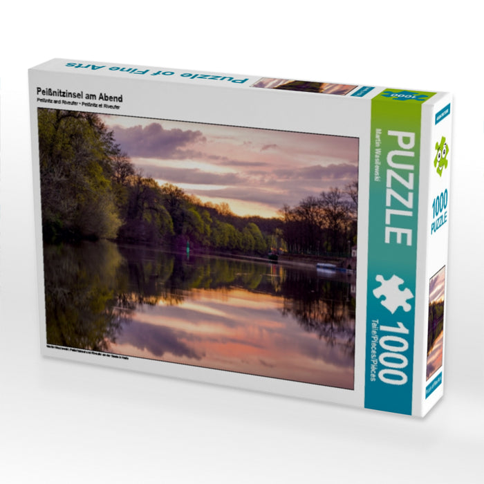 Île de Peißnitz le soir - Puzzle photo CALVENDO 