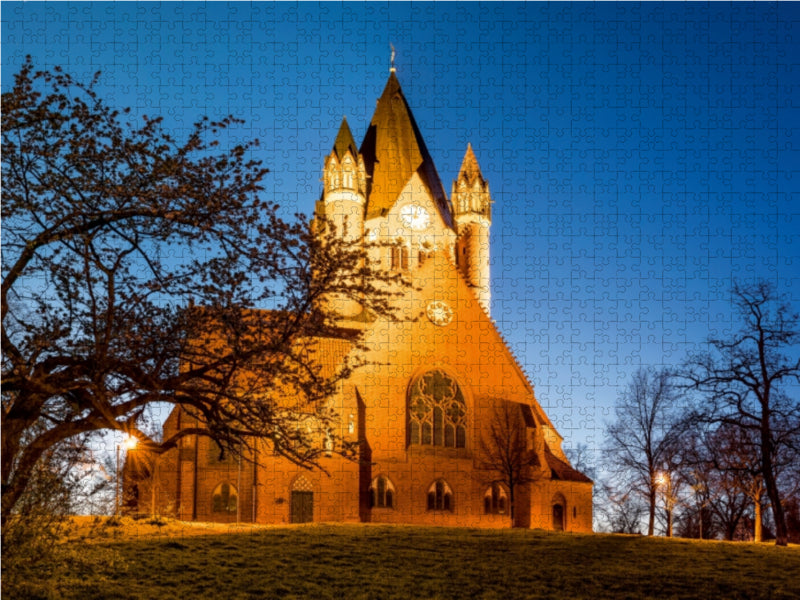 Pauluskirche in Halle-Saale 1000 Teile Puzzle quer - CALVENDO Foto-Puzzle'
