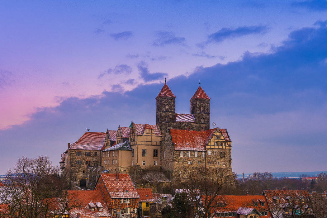 Premium Textil-Leinwand Schloss in Quedlinburg