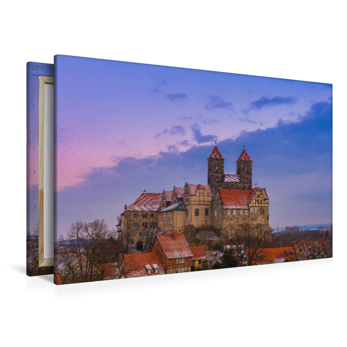 Premium Textil-Leinwand Schloss in Quedlinburg