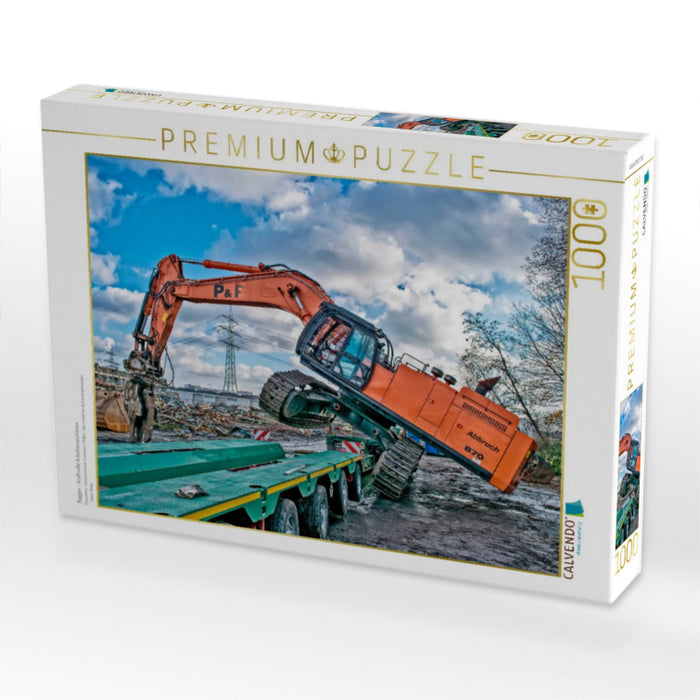 Bagger - kraftvolle Arbeitsmaschinen - CALVENDO Foto-Puzzle'