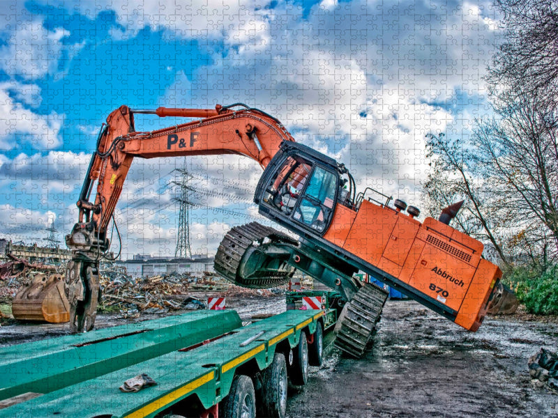 Bagger - kraftvolle Arbeitsmaschinen - CALVENDO Foto-Puzzle'