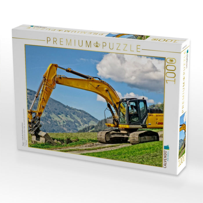 Bagger - kraftvolle Arbeitsmaschinen - CALVENDO Foto-Puzzle'