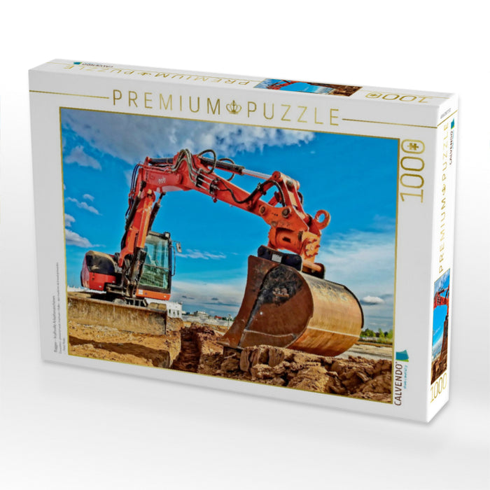 Bagger - kraftvolle Arbeitsmaschinen - CALVENDO Foto-Puzzle'