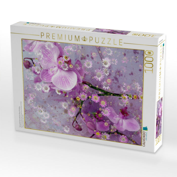 Verspielte Romantische Rosa Orchidee - CALVENDO Foto-Puzzle'