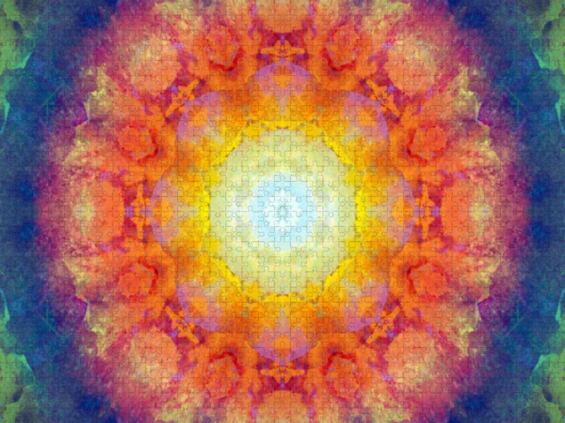 Blüten Mandala des Lichts - CALVENDO Foto-Puzzle'