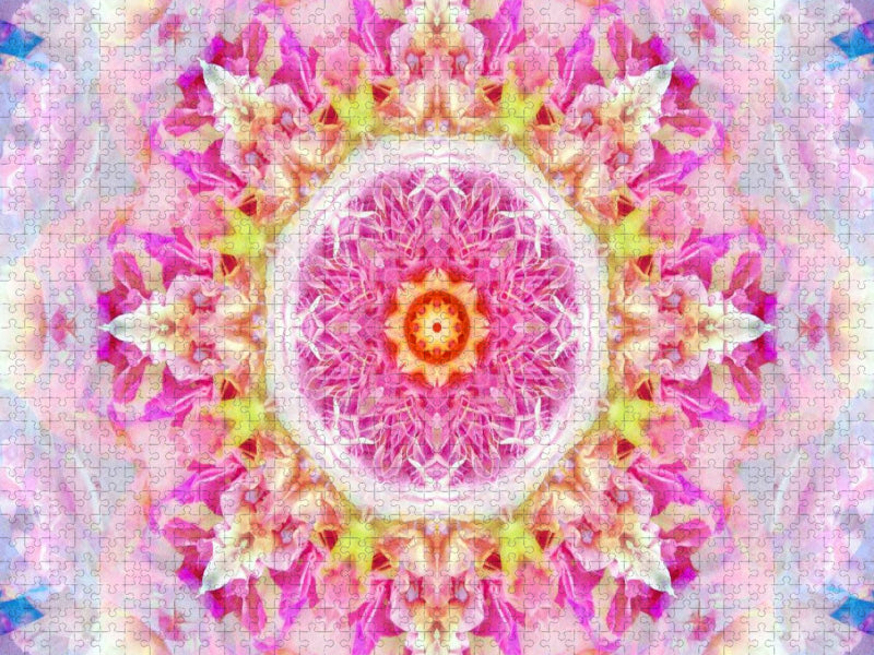 Blüten Mandala Rosa - CALVENDO Foto-Puzzle'