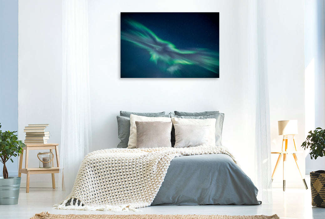 Premium Textil-Leinwand Premium Textil-Leinwand 120 cm x 80 cm quer Ein Motiv aus dem Kalender Aurora borealis - Magische Polarlichtnächte in Island und Norwegen