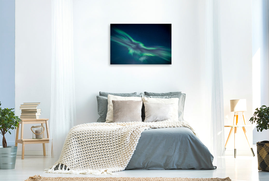 Premium Textil-Leinwand Premium Textil-Leinwand 120 cm x 80 cm quer Ein Motiv aus dem Kalender Aurora borealis - Magische Polarlichtnächte in Island und Norwegen