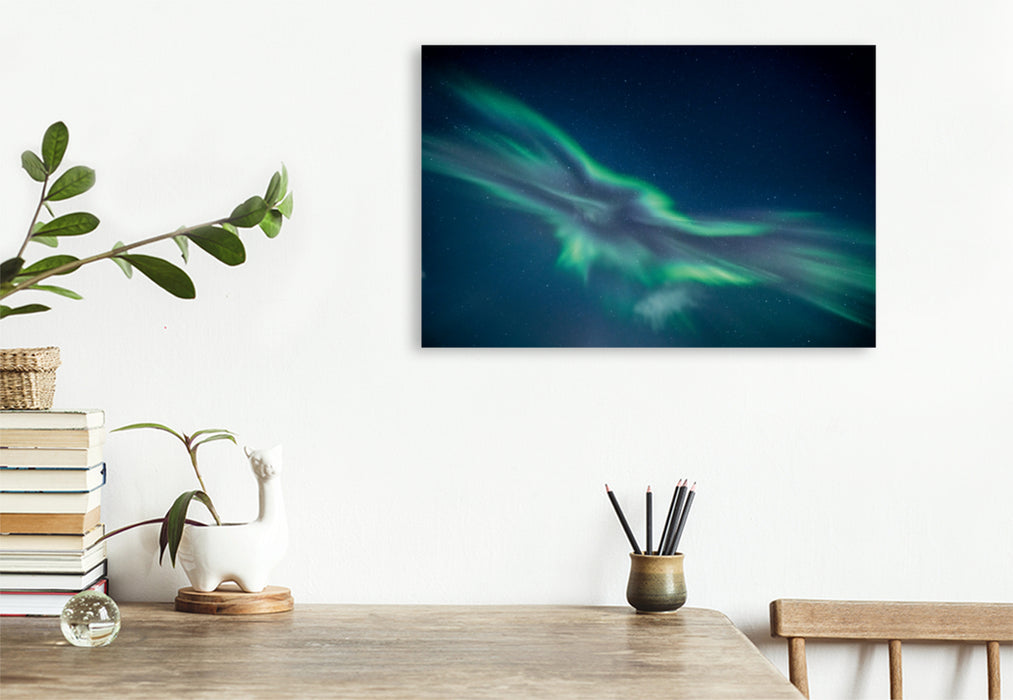 Premium Textil-Leinwand Premium Textil-Leinwand 120 cm x 80 cm quer Ein Motiv aus dem Kalender Aurora borealis - Magische Polarlichtnächte in Island und Norwegen