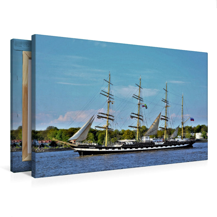 Premium Textil-Leinwand KRUZENSHTERN - 4 Mastbark