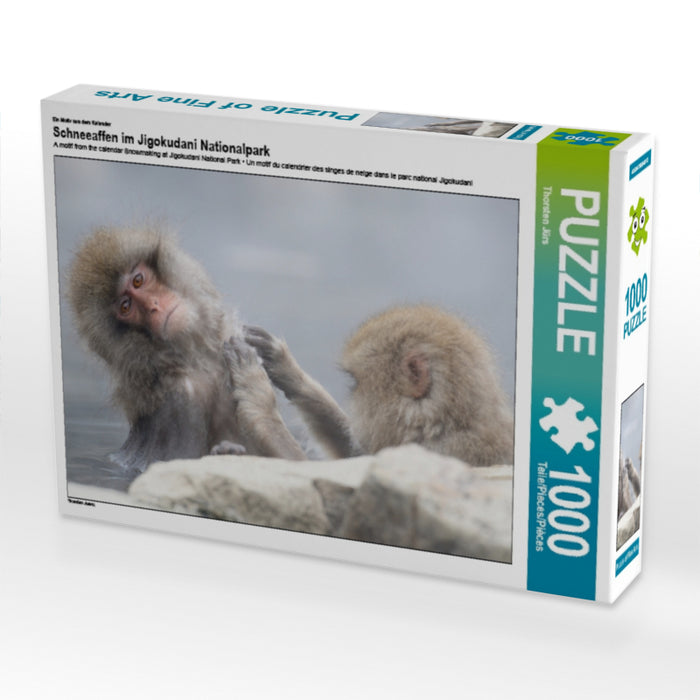 Ein Motiv aus dem Kalender Schneeaffen im Jigokudani Nationalpark 1000 Teile Puzzle quer - CALVENDO Foto-Puzzle'