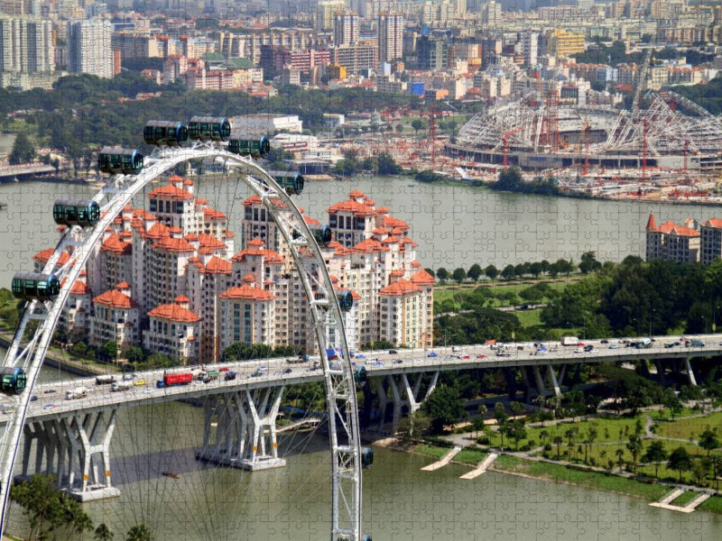 Autobrücken in Singapur - CALVENDO Foto-Puzzle'
