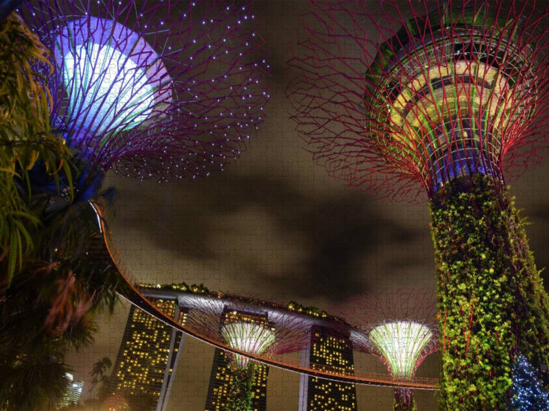 Die Superbäume im "Garden by the Bay" - CALVENDO Foto-Puzzle'