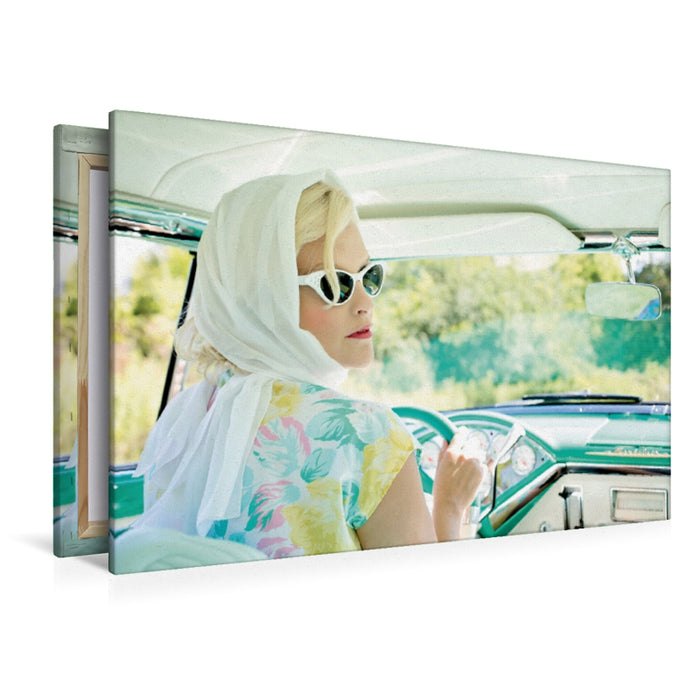 Premium Textil-Leinwand Premium Textil-Leinwand 120 cm x 80 cm quer Ein Motiv aus dem Kalender Vintage-Charme. Nostalgische Momente