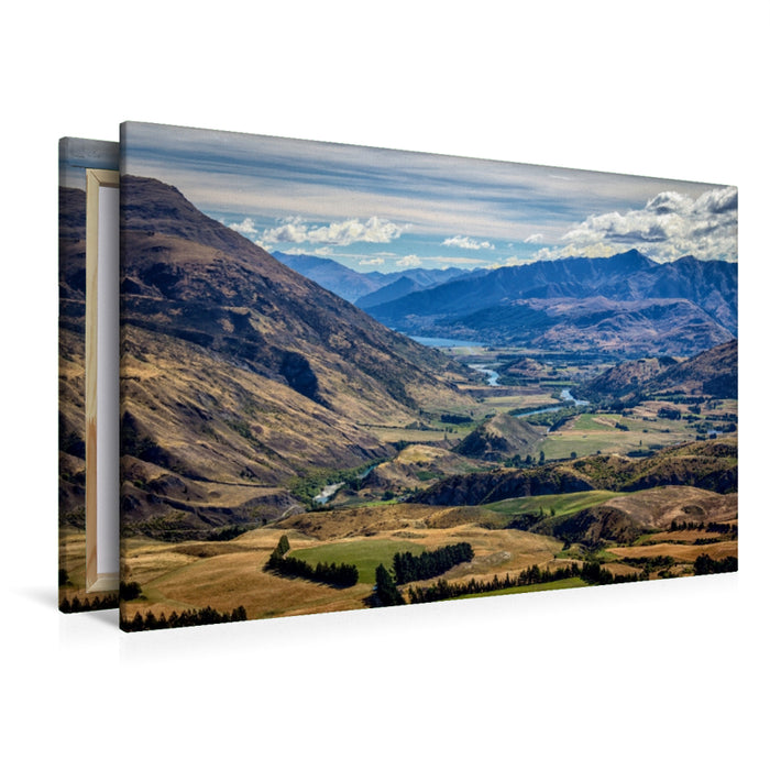 Premium Textil-Leinwand South Island panorama