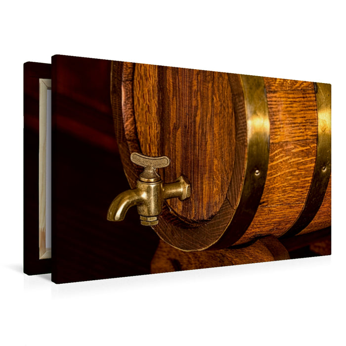 Premium Textil-Leinwand Bierfass