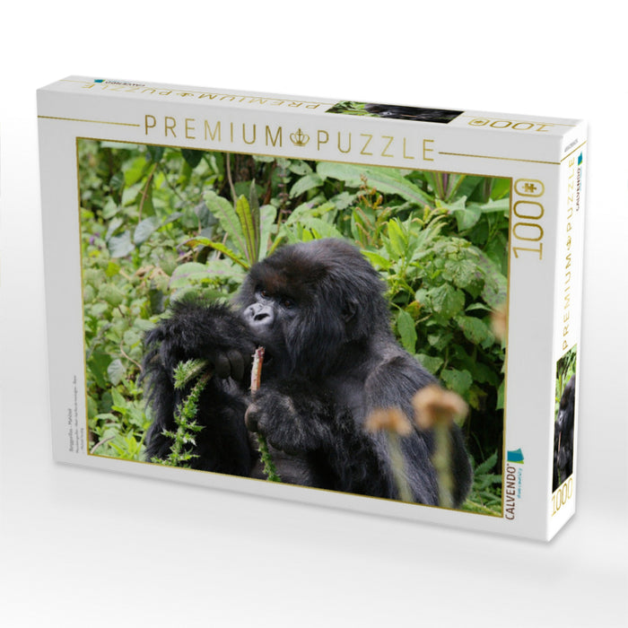 Berggorillas - Mahlzeit - CALVENDO Foto-Puzzle'