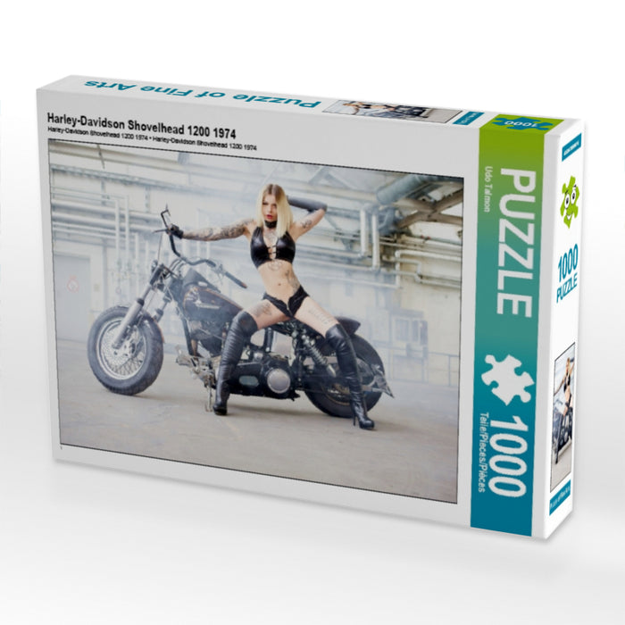 Harley-Davidson Shovelhead 1200 1974 1000 Teile Puzzle quer - CALVENDO Foto-Puzzle'