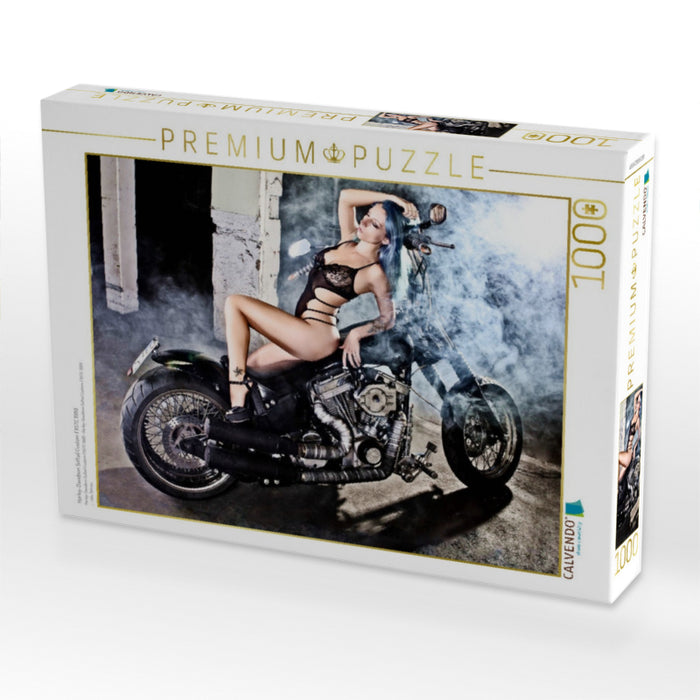 Harley-Davidson Softail Custom FXSTC 1989 - CALVENDO Foto-Puzzle'