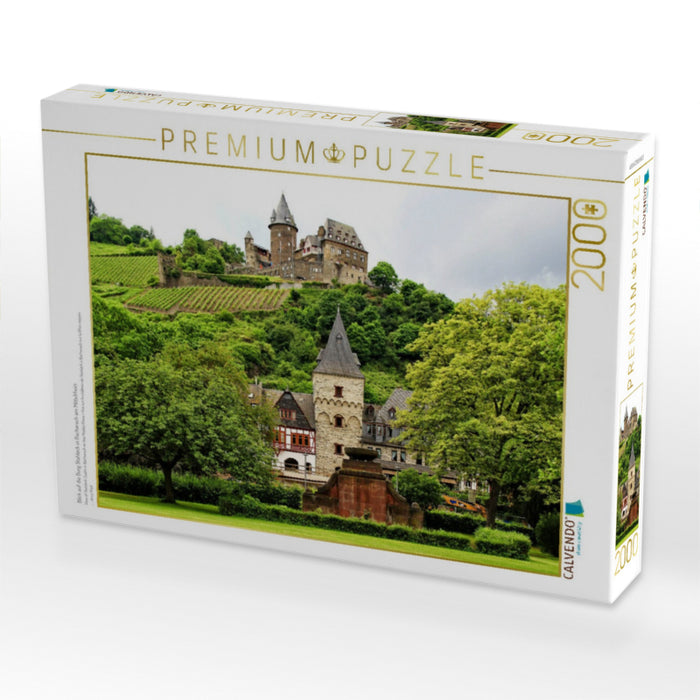 Blick auf die Burg Stahleck in Bacharach am Mittelrhein - CALVENDO Foto-Puzzle'