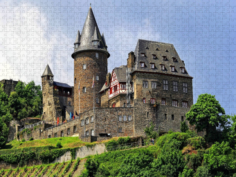 Die Burg Stahleck in Bacharach am Mittelrhein - CALVENDO Foto-Puzzle'