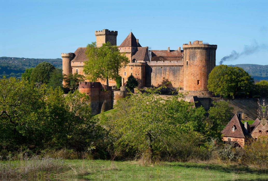 Premium Textil-Leinwand Chateau Castelnau-Bretenoux