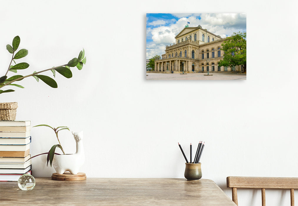 Premium textile canvas Premium textile canvas 120 cm x 80 cm across A motif from the Hanover city views calendar 