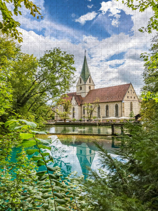 Kloster Blaubeuren mit Blautopf - CALVENDO Foto-Puzzle'