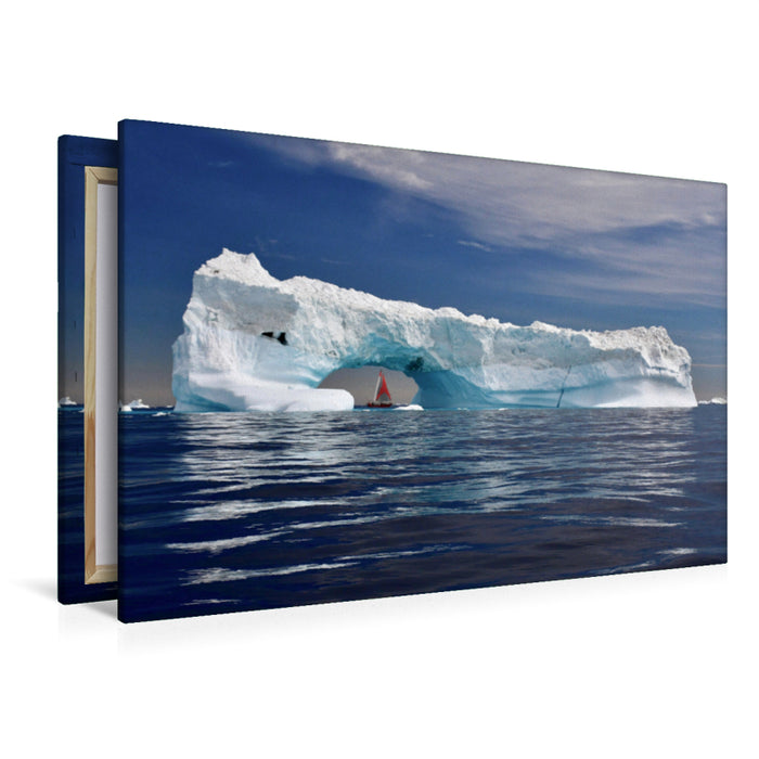 Premium Textil-Leinwand Segeln im Eis