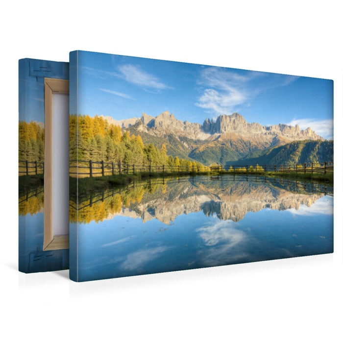 Premium Textil-Leinwand Rosengarten in Südtirol