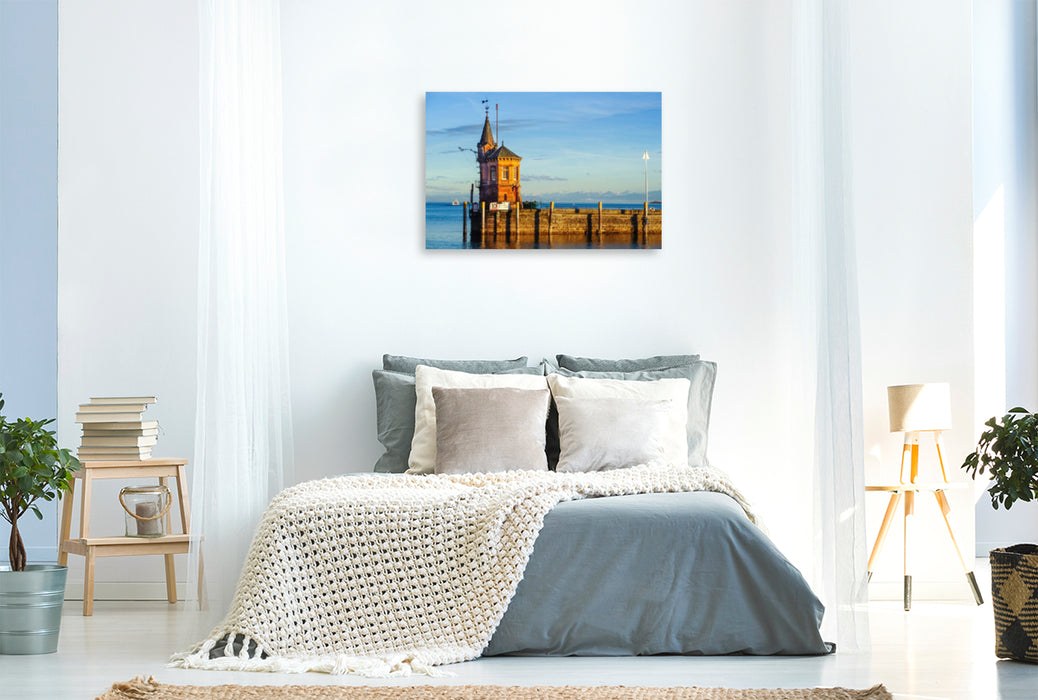 Premium textile canvas Premium textile canvas 120 cm x 80 cm landscape A motif from the Konstanz calendar, my love 