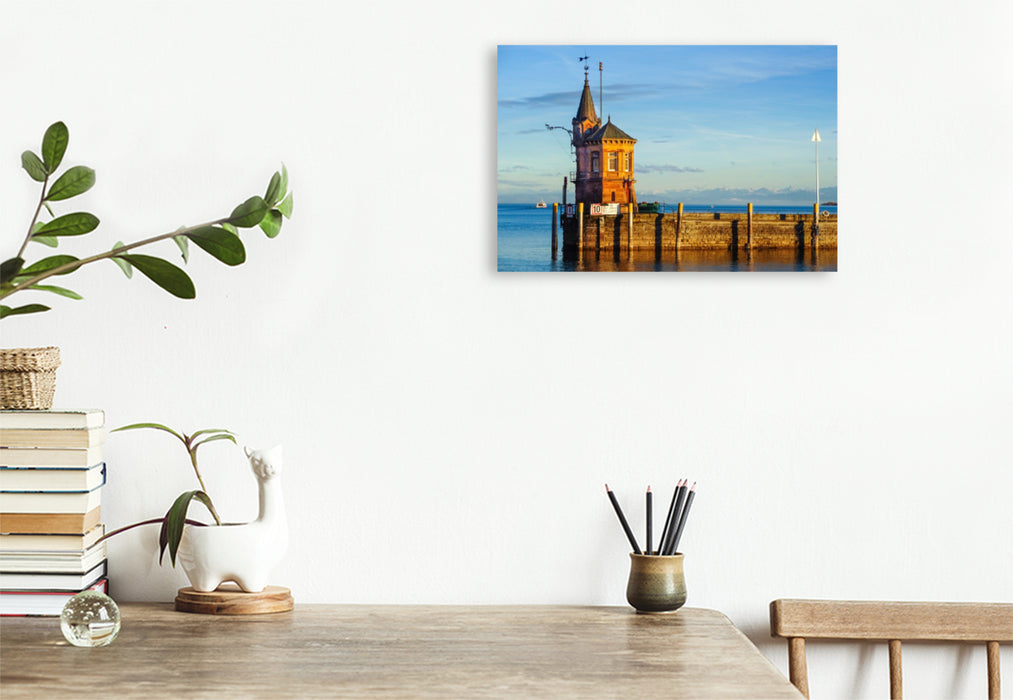 Premium textile canvas Premium textile canvas 120 cm x 80 cm landscape A motif from the Konstanz calendar, my love 