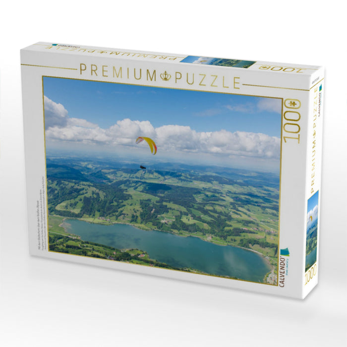Mit dem Gleitschirm über dem Großen Alpsee - CALVENDO Foto-Puzzle'