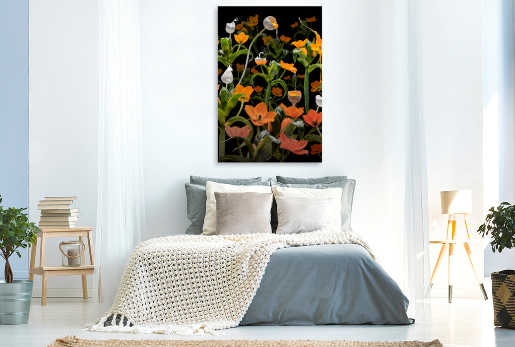 Premium textile canvas Premium textile canvas 80 cm x 120 cm high Caltha palustris 