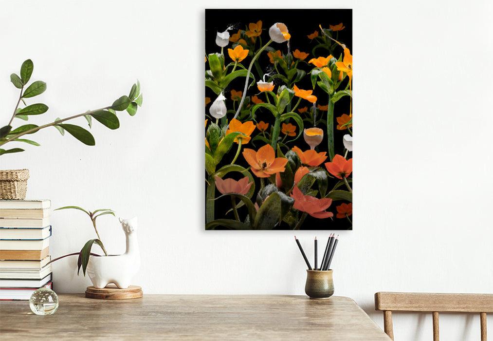 Premium textile canvas Premium textile canvas 80 cm x 120 cm high Caltha palustris 