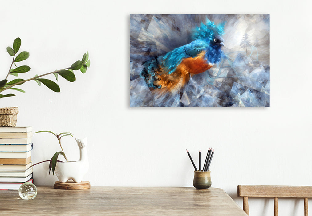 Premium Textile Canvas Premium Textile Canvas 120 cm x 80 cm landscape A motif from the calendar Sophisticated Monthly Creatures 