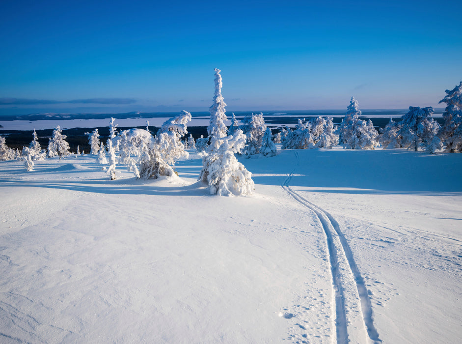 Piste de ski au loin - Puzzle photo CALVENDO 