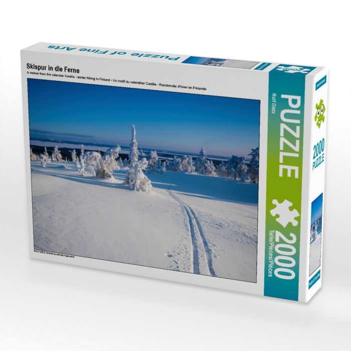 Piste de ski au loin - Puzzle photo CALVENDO 