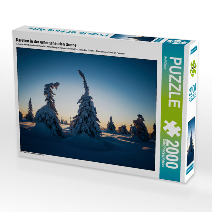 Karelien in der untergehenden Sonne 2000 Teile Puzzle quer - CALVENDO Foto-Puzzle'
