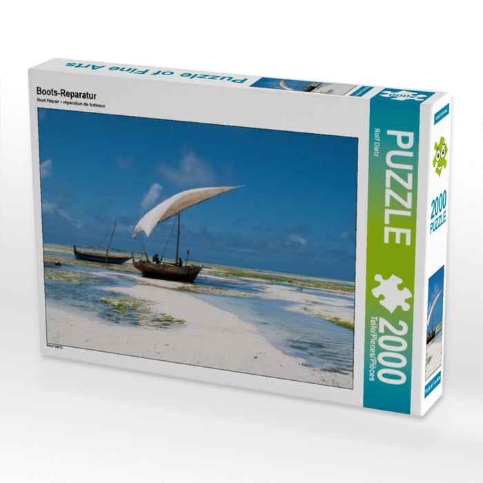 Boots-Reparatur 2000 Teile Puzzle quer - CALVENDO Foto-Puzzle'