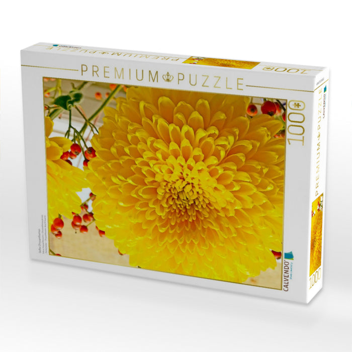 Gelbe Chrysanthemen - CALVENDO Foto-Puzzle'