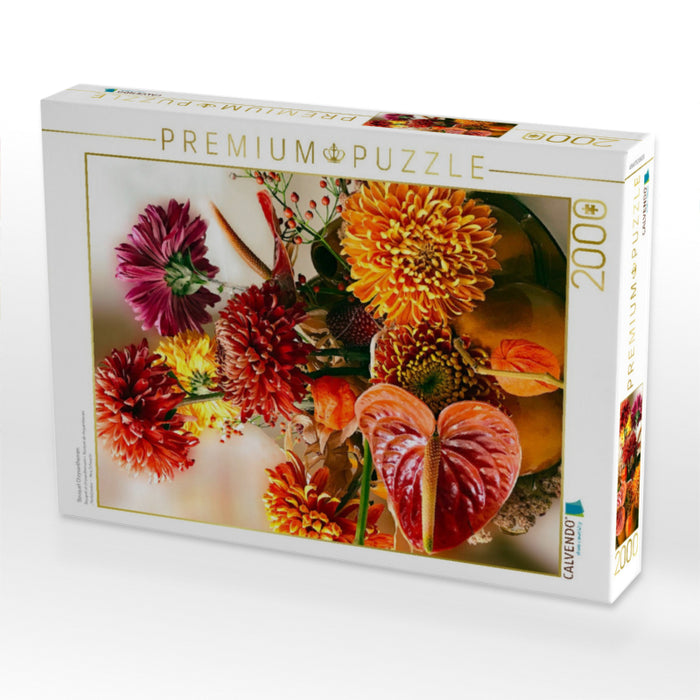 Bouquet Chrysanthemen - CALVENDO Foto-Puzzle'