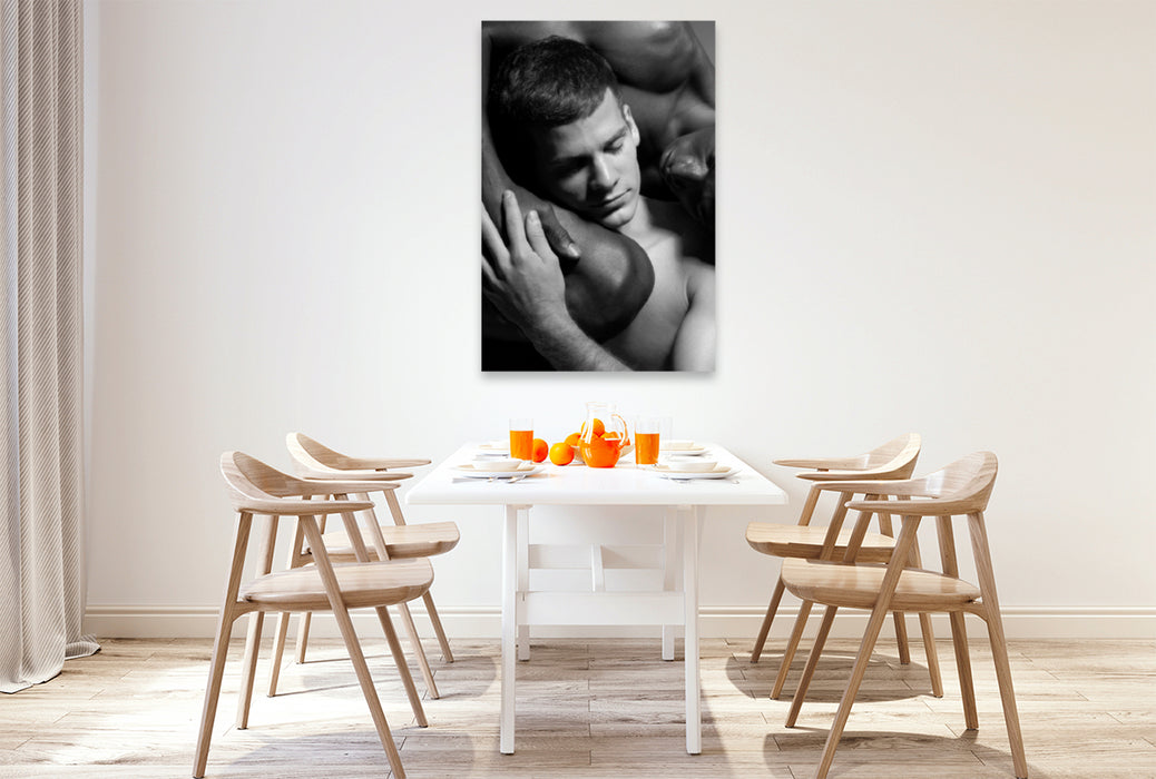 Premium Textil-Leinwand Premium Textil-Leinwand 80 cm x 120 cm hoch Ein Motiv aus dem Kalender Männer... Couple